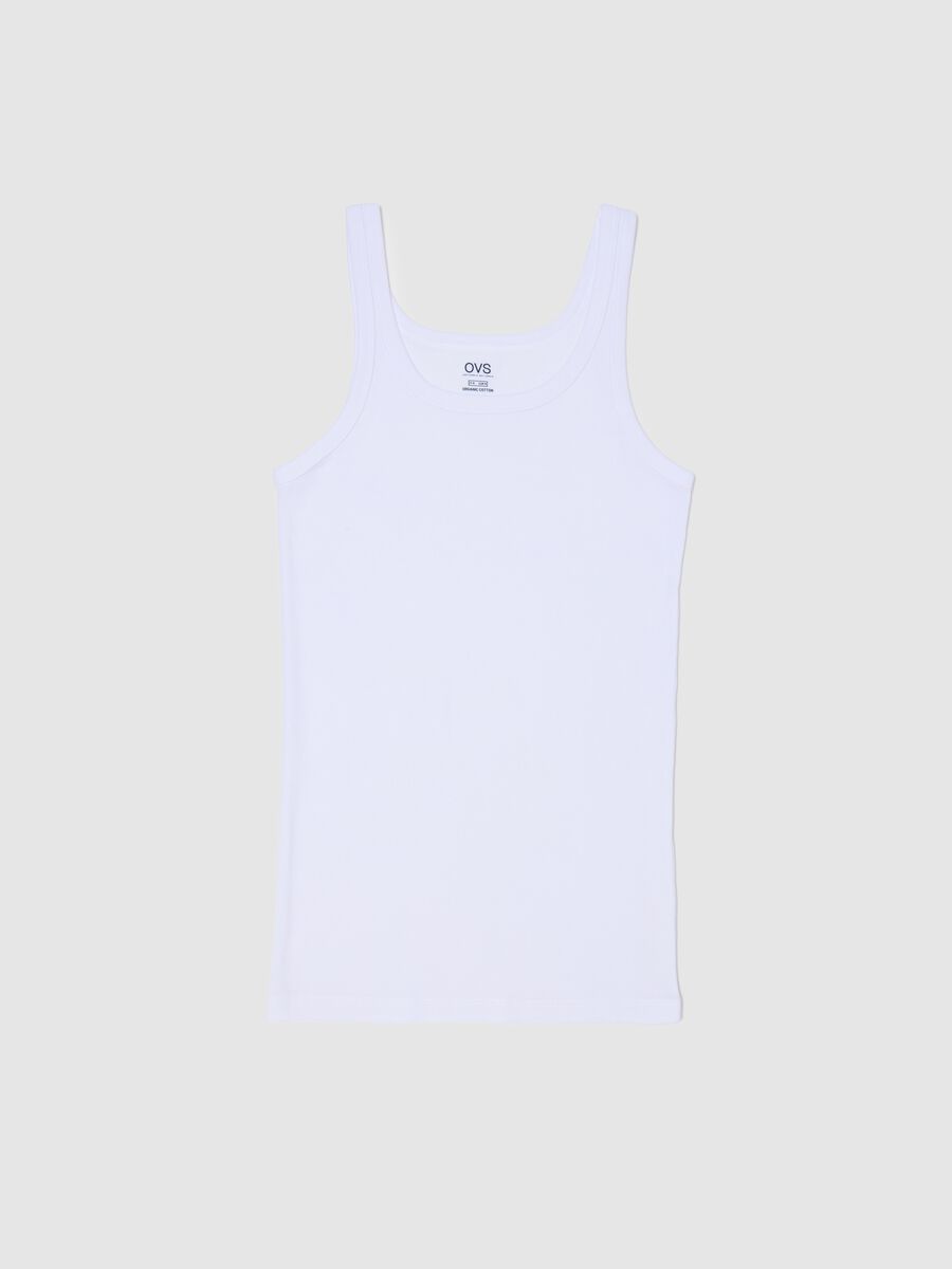 Men's White Pure Cotton Vest_4