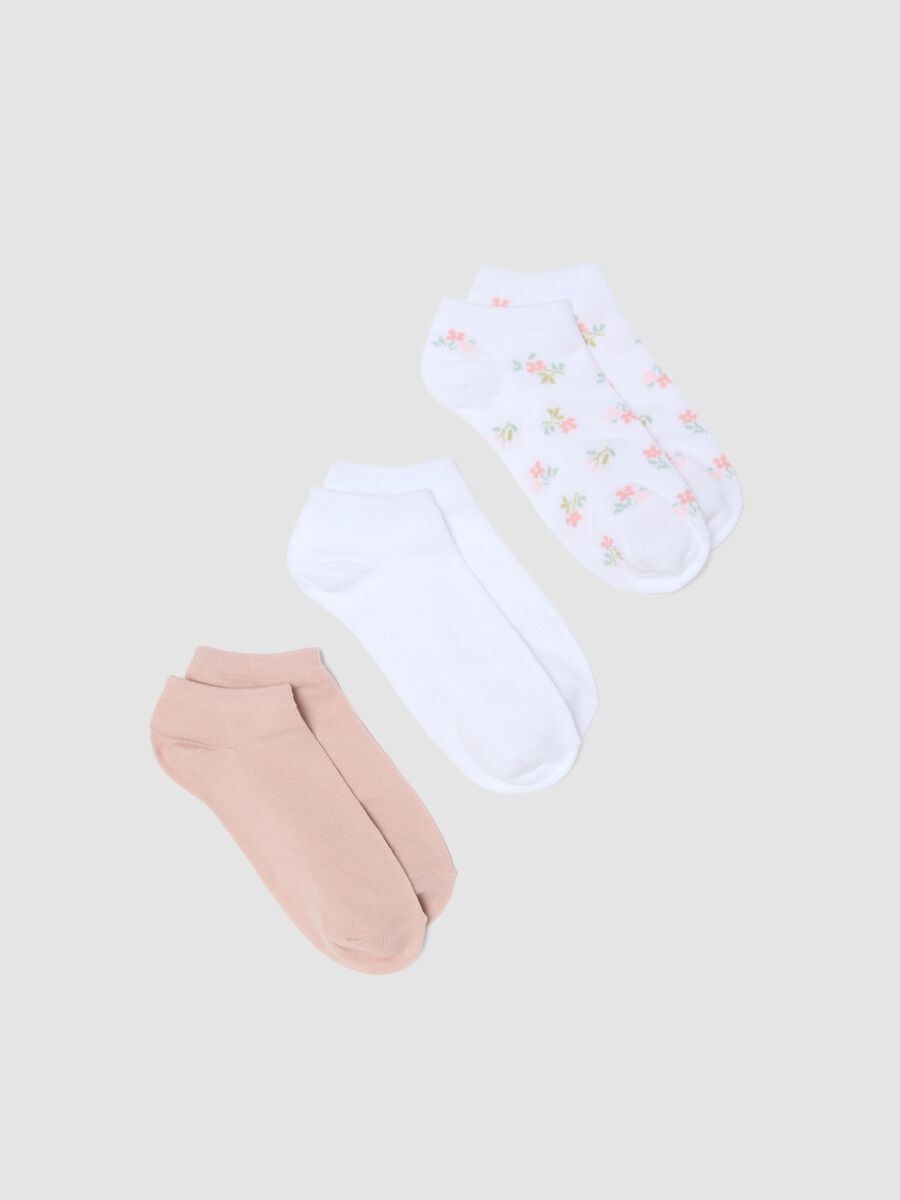 Three-pack of multicolour socks in organic cotton blend_0