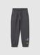 Children's grey jogger trousers in pure cotton_0