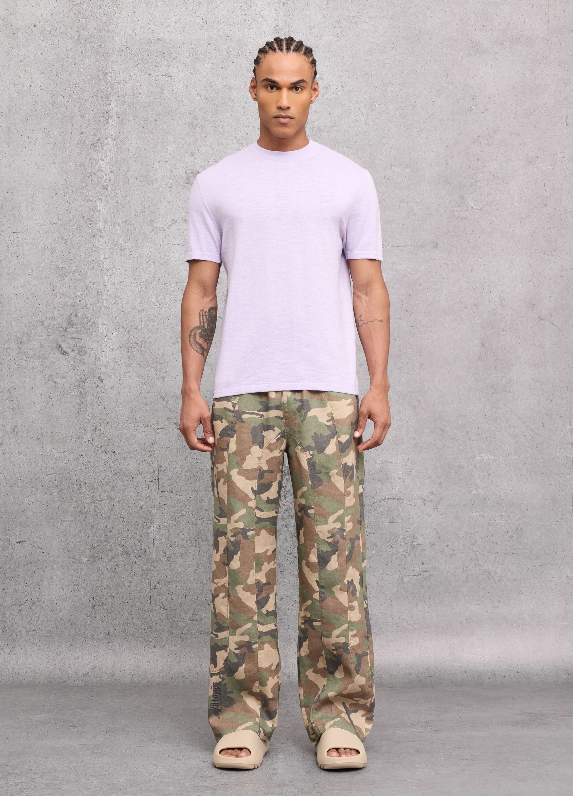Pastel Lilac Knit T-Shirt