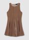 Sleeveless Brown Slim Fit Short Dress_4