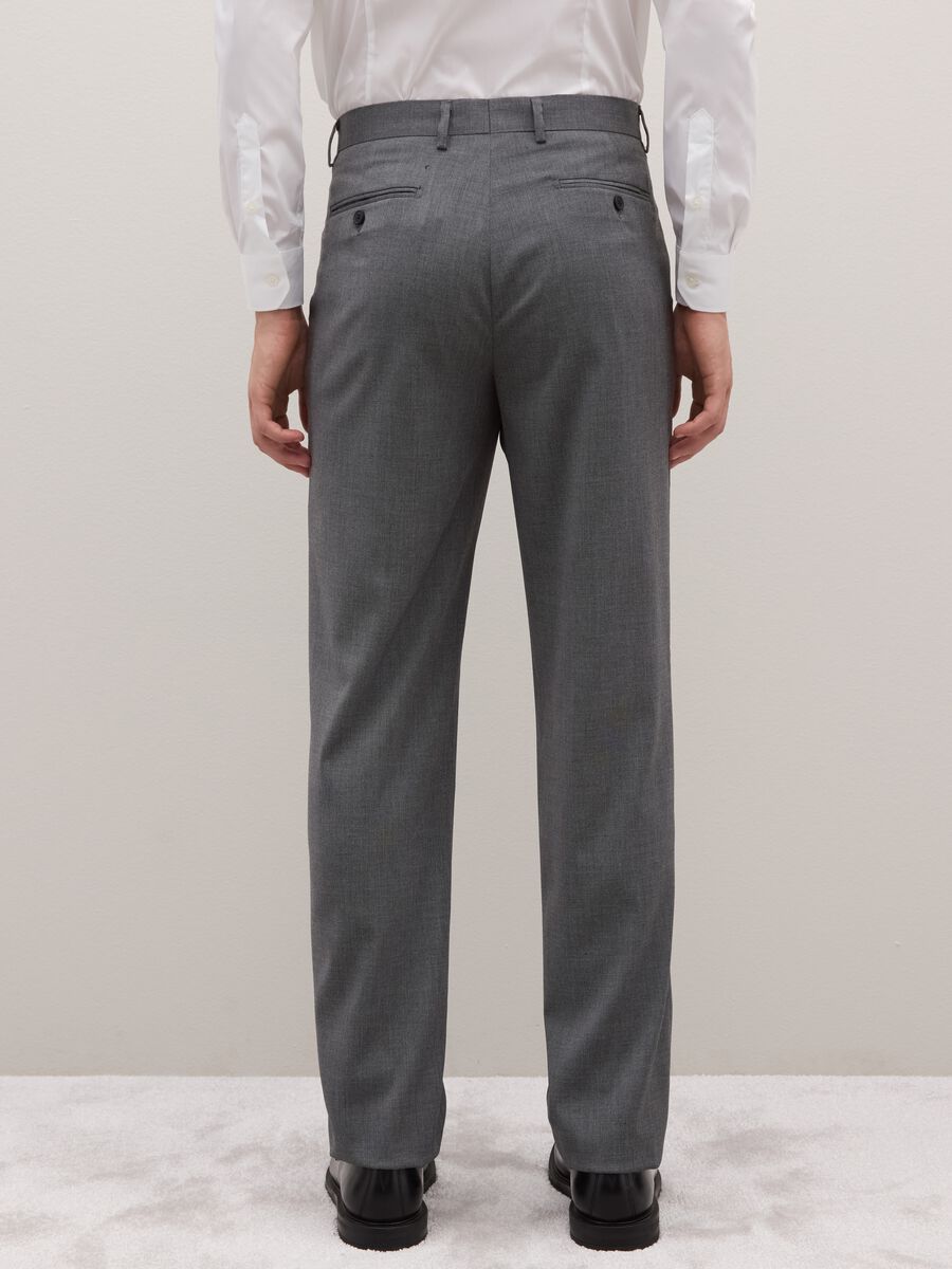 Grey Regular Fit Trousers_2