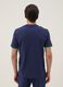 Blue stretch cotton T-shirt with chest pocket_2