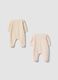 2-pack of pink cotton-blend baby girl sleepsuits with feet and print_1