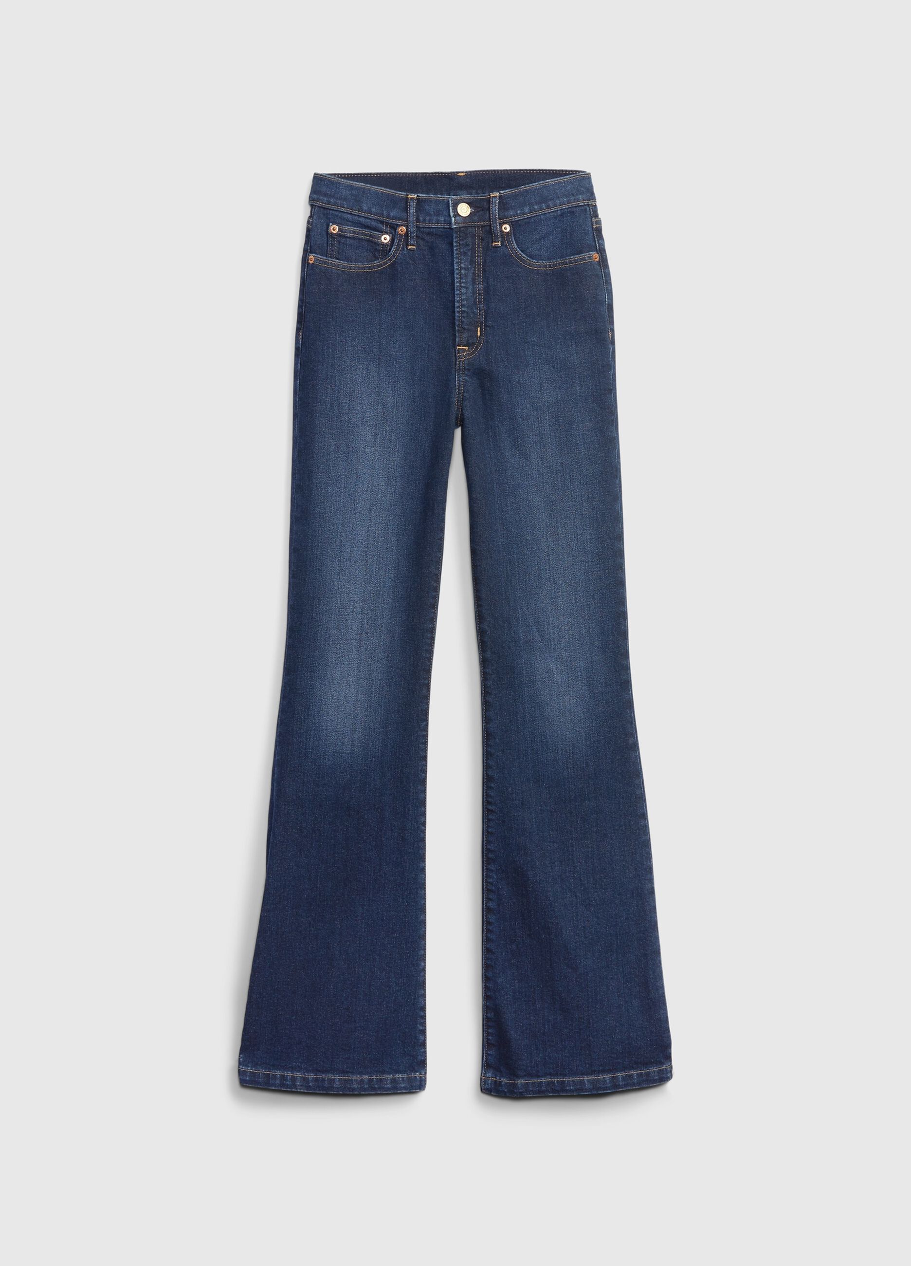 Jeans flare fit a vita alta