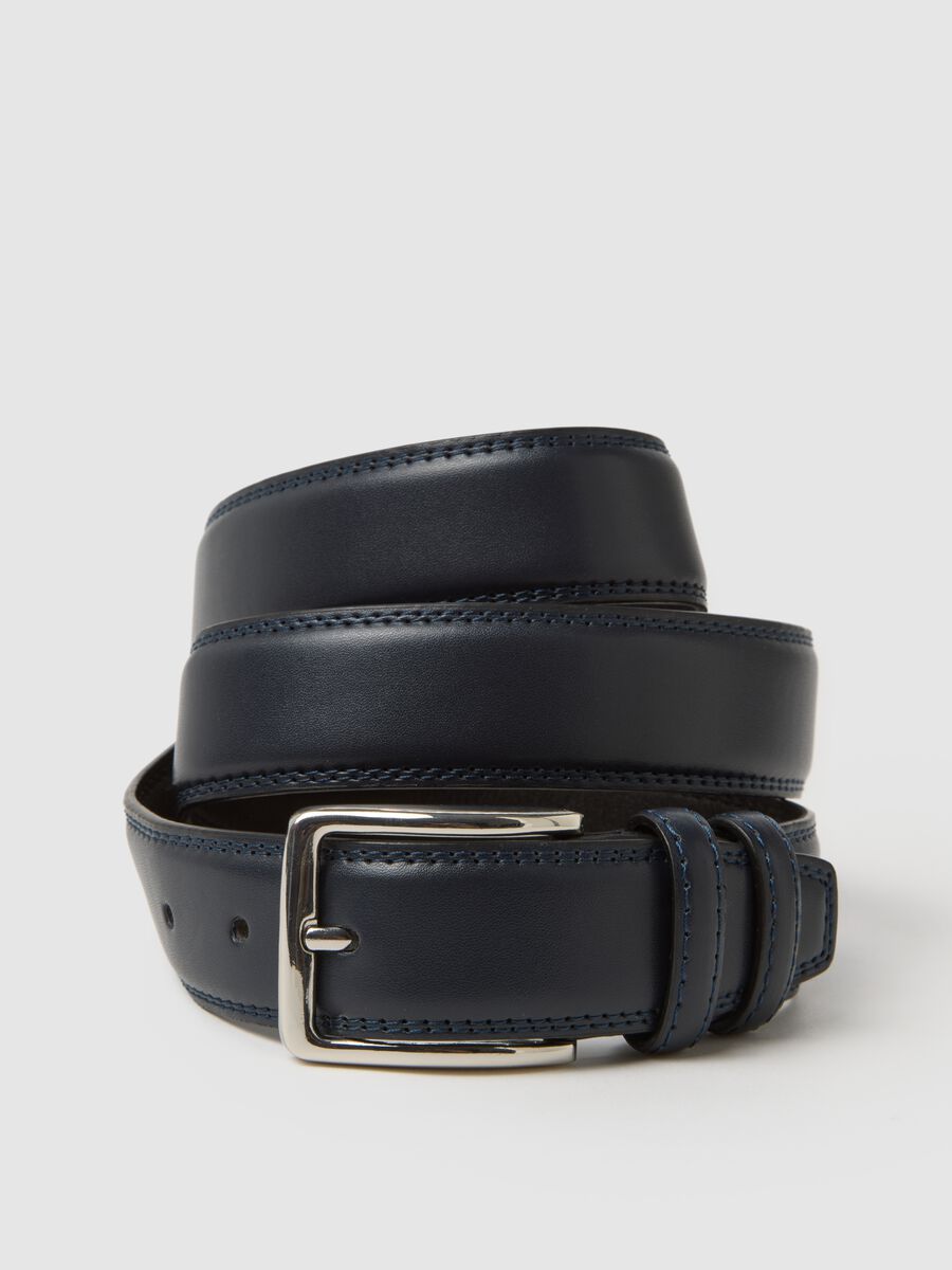 Cintura in vera pelle blu_2