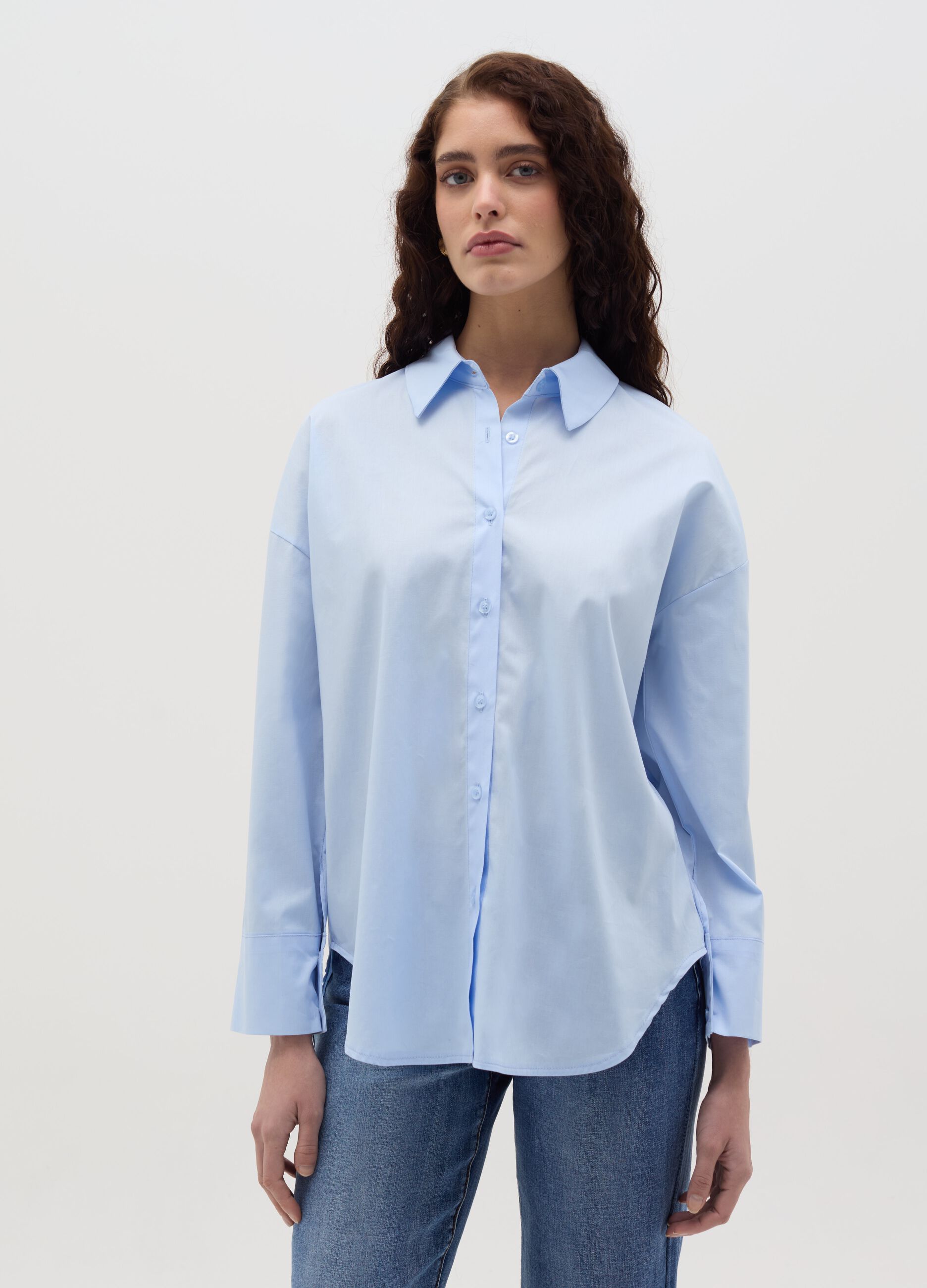 Stretch cotton shirt
