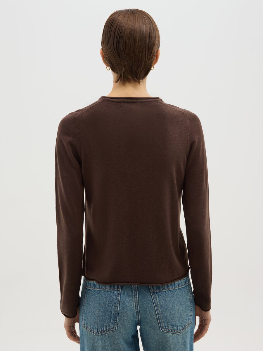 Maglione marrone girocollo_2