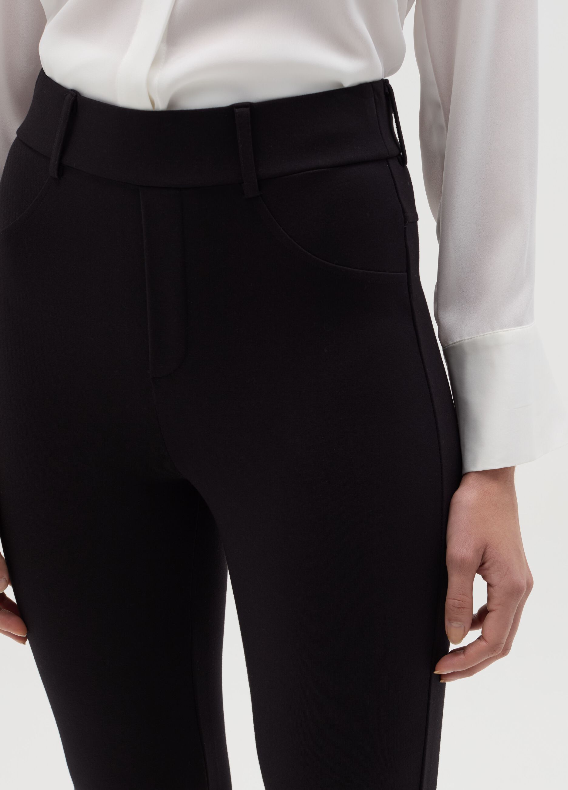 Solid colour Milano stitch leggings