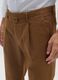 Brown stretch cotton blend chino trousers regular fit_3