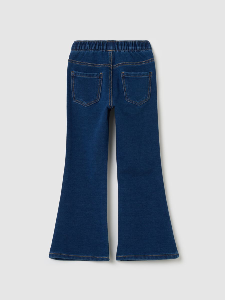 Flare-fit jeggings in French terry_1