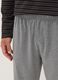 Black and grey striped crew-neck pyjamas in pure organic cotton_2