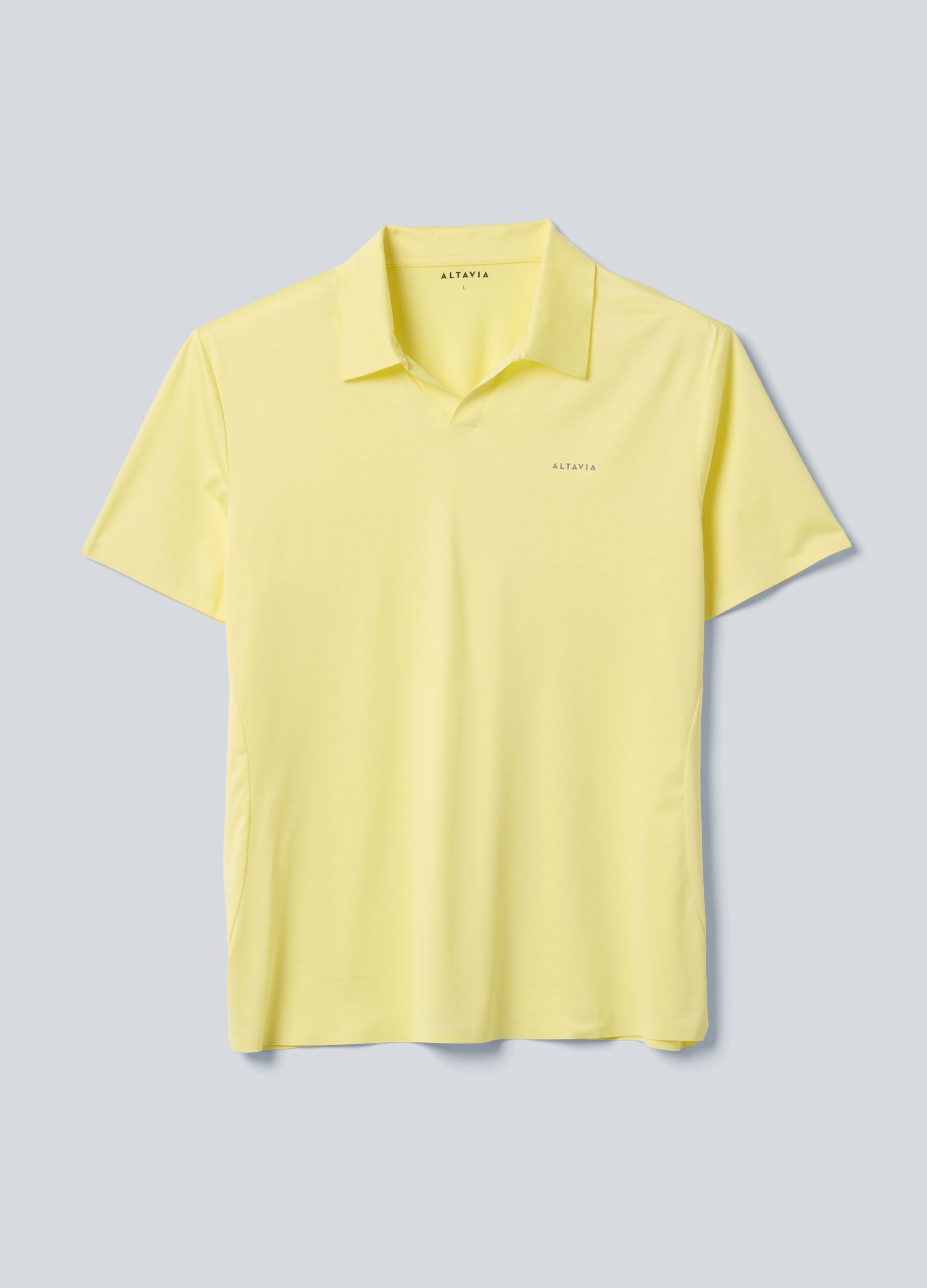 Yellow ALTAVIA COURT stretch performance polo