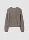Grey pure cotton knit cardigan in regular fit_1