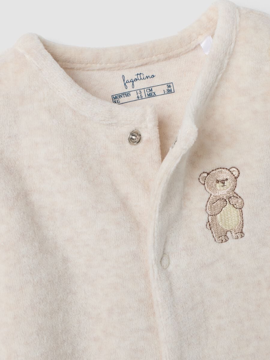 2-pack of ivory and light beige cotton-blend sleepsuits_2