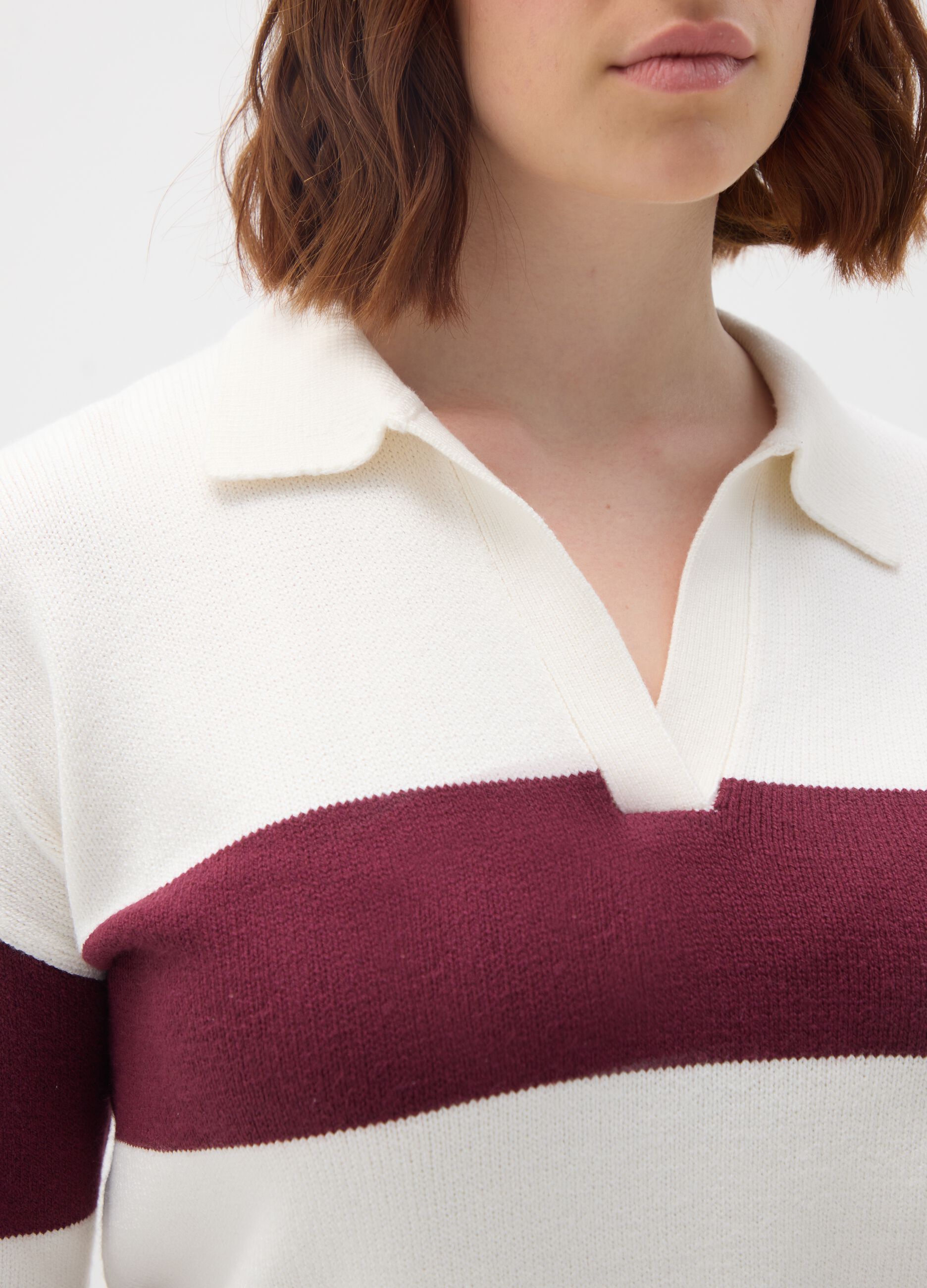 Regular fit multicolour cotton blend jumper