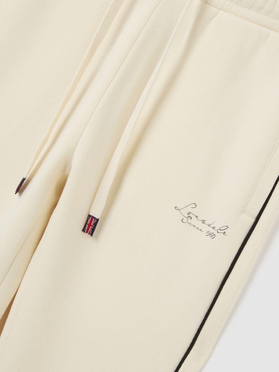 Pantaloni in misto cotone beige regular fit_1