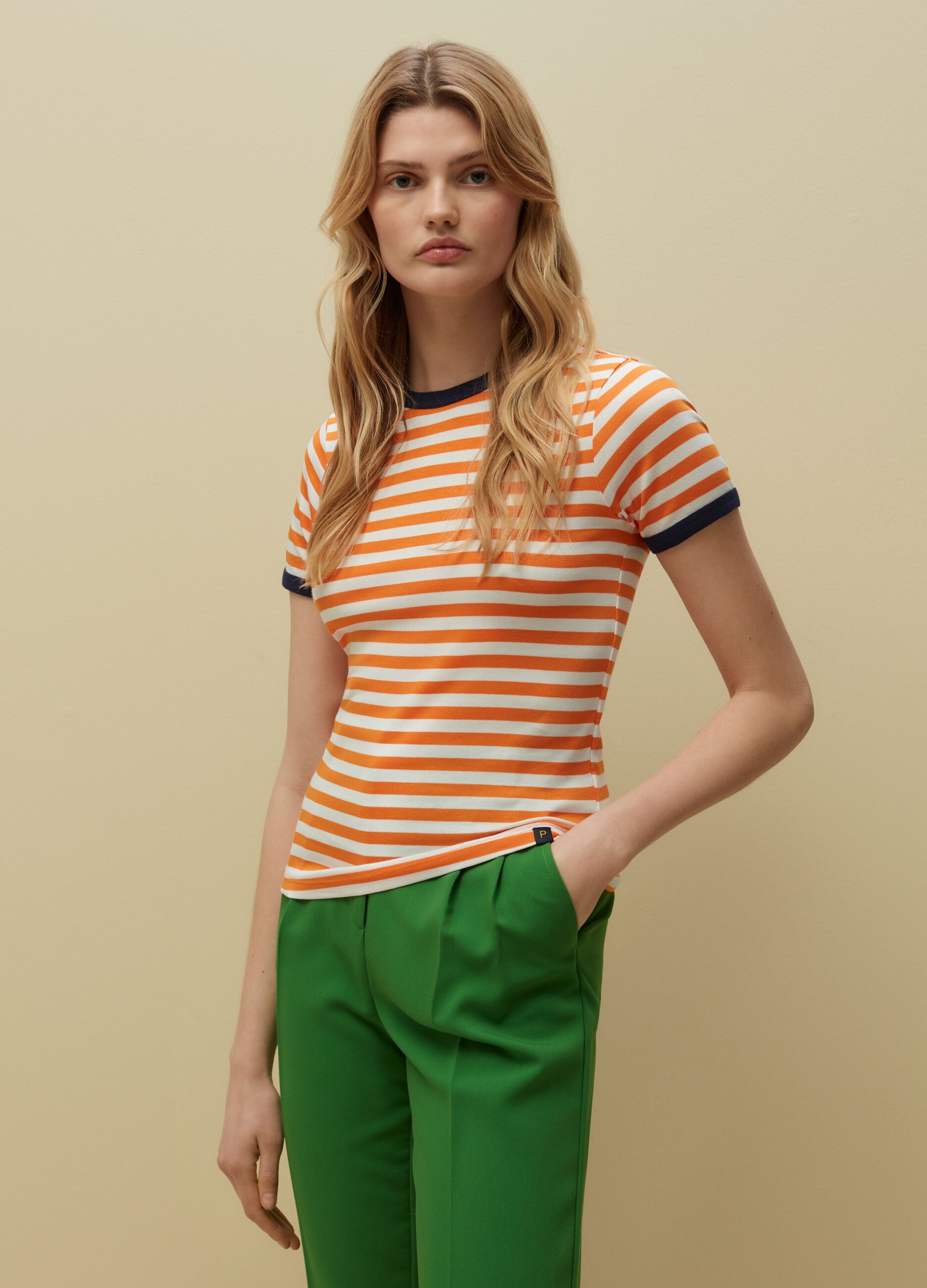 Ovs T-shirt in cotone Supima a righe