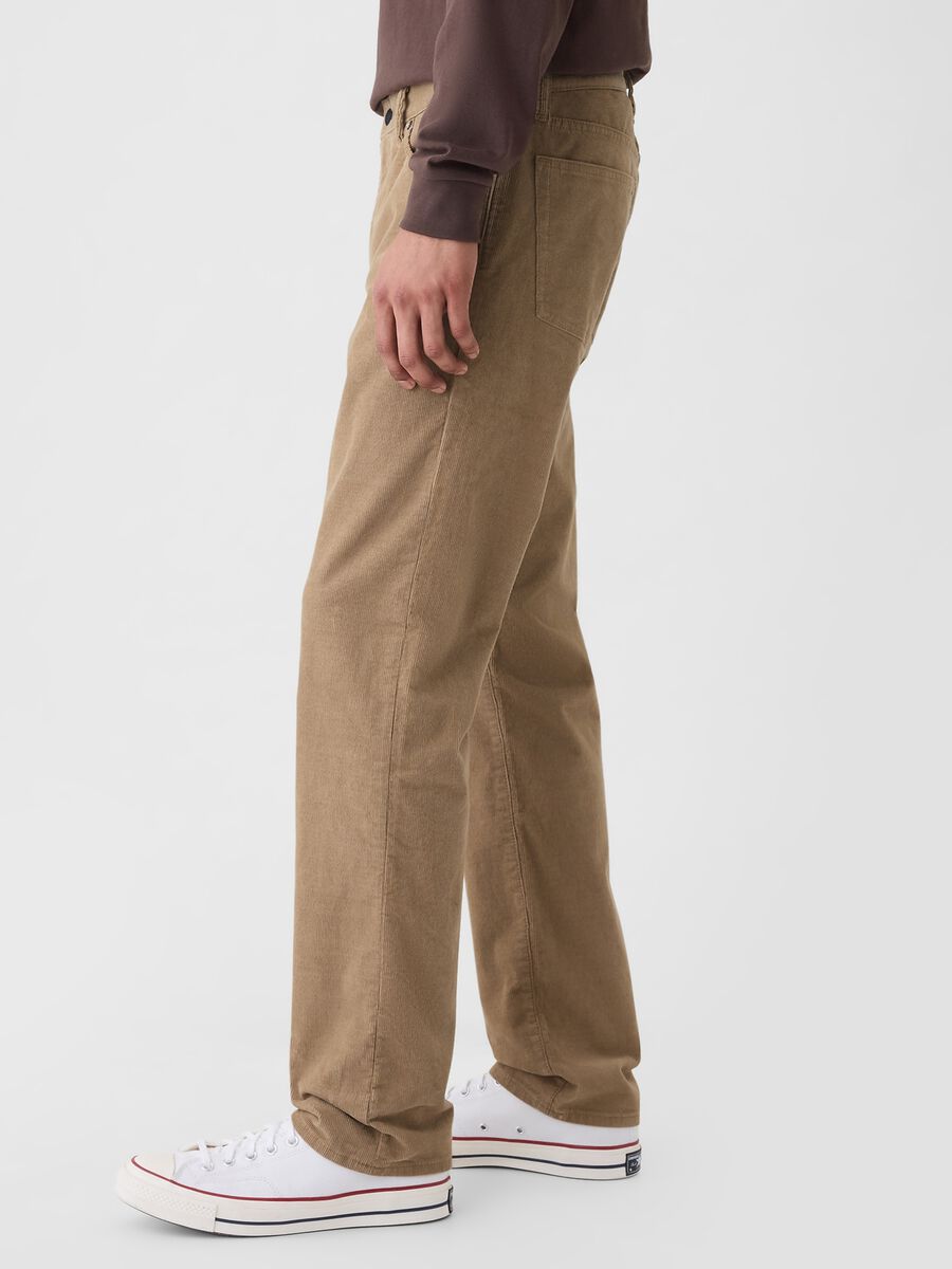 Pantalone straight fit in corduroy stretch_3