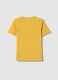 Yellow pure cotton regular fit t-shirt for kids with print_1