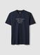 Blue short-sleeve pure cotton regular-fit T-shirt_4