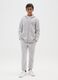 Boys' grey pure cotton jogger trousers in regular fit_0