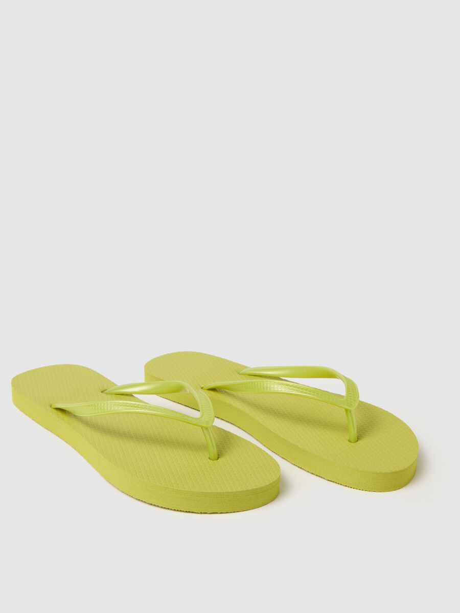 Women’s flip-flop in mixed green material_1