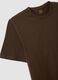 Brown regular fit pure cotton short sleeve T-shirt_5