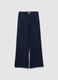 Blue Stretch Cotton Regular Fit Trousers_4