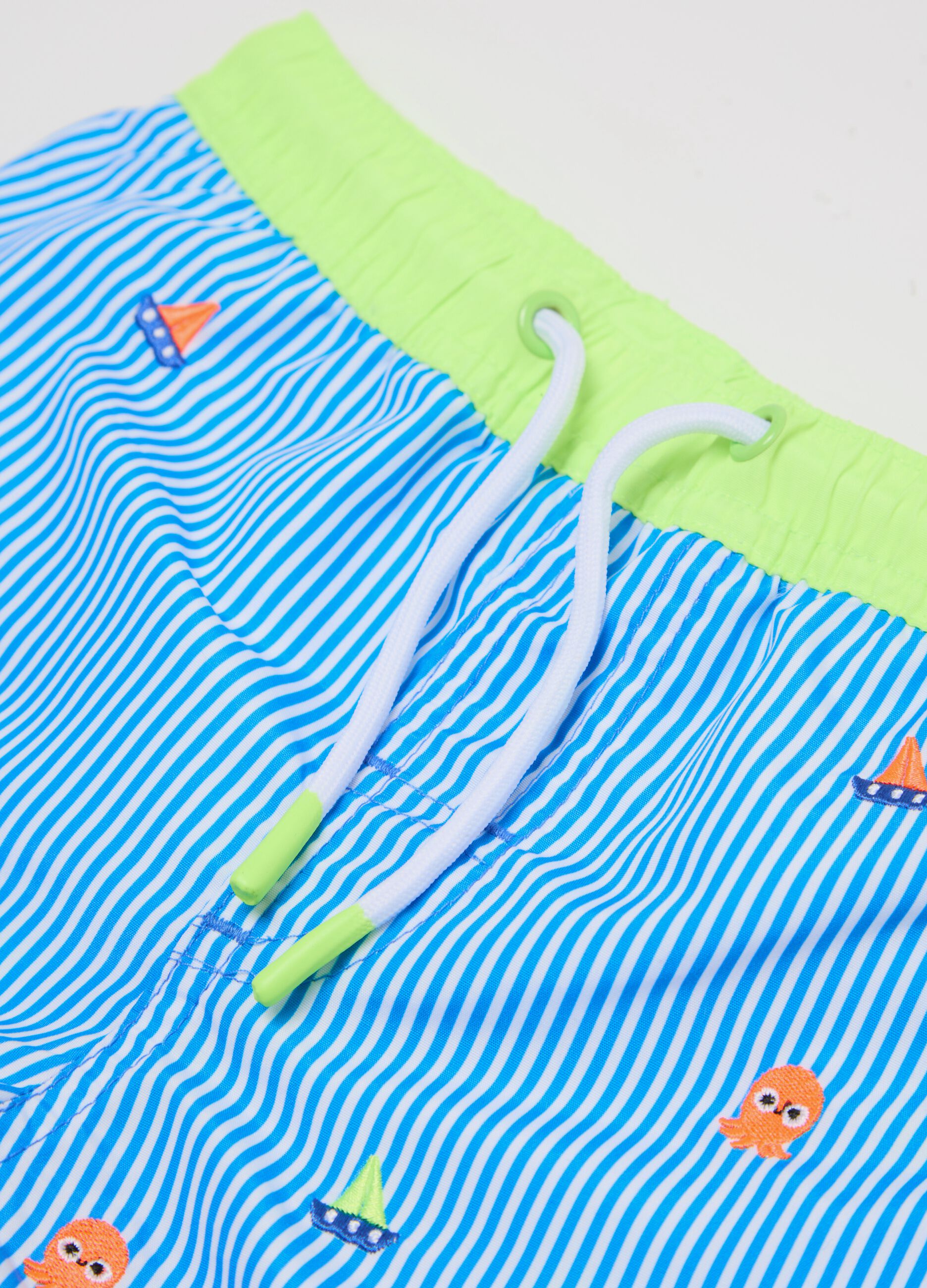 Boxer da neonato in misto multicolor a righe