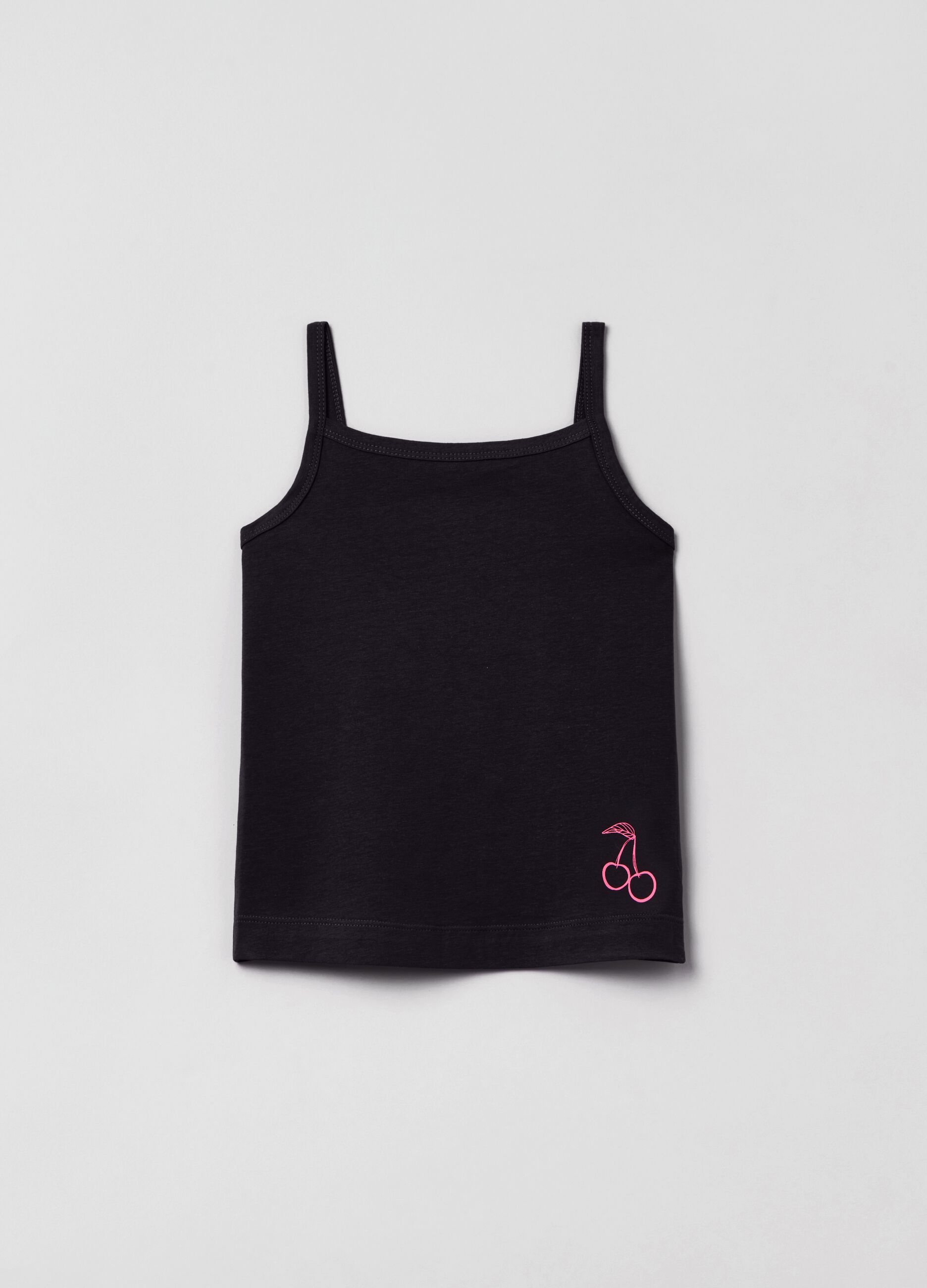 Tank top in cotone con stampa _0