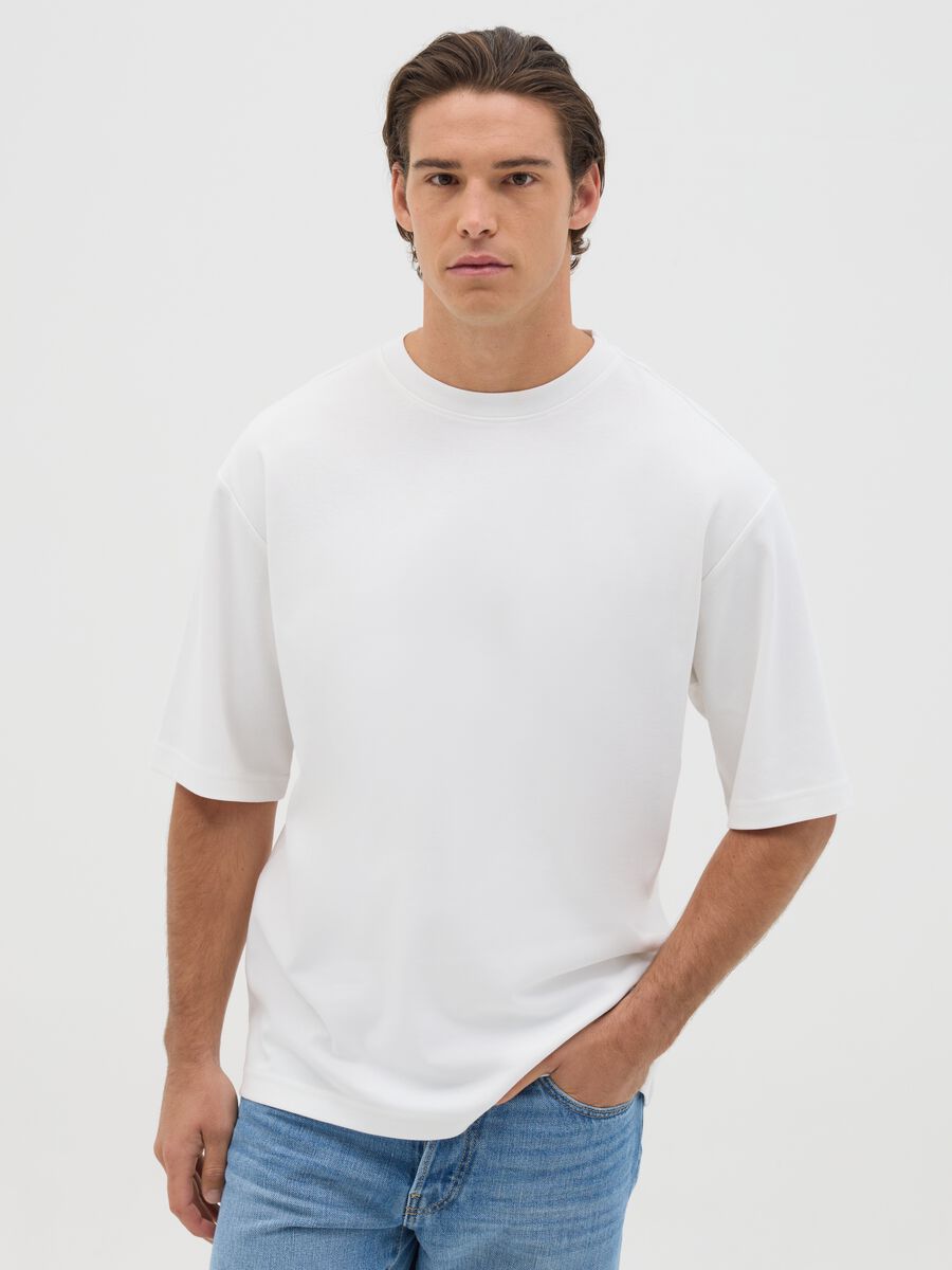 White short sleeve cotton t-shirt_0