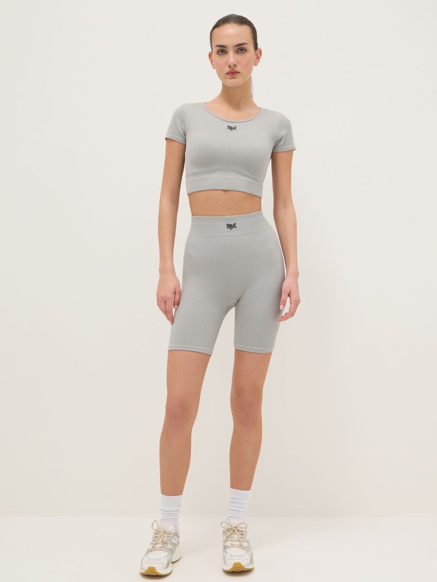 Grey Boxy Fit Short Sleeve Sport T-shirt_1