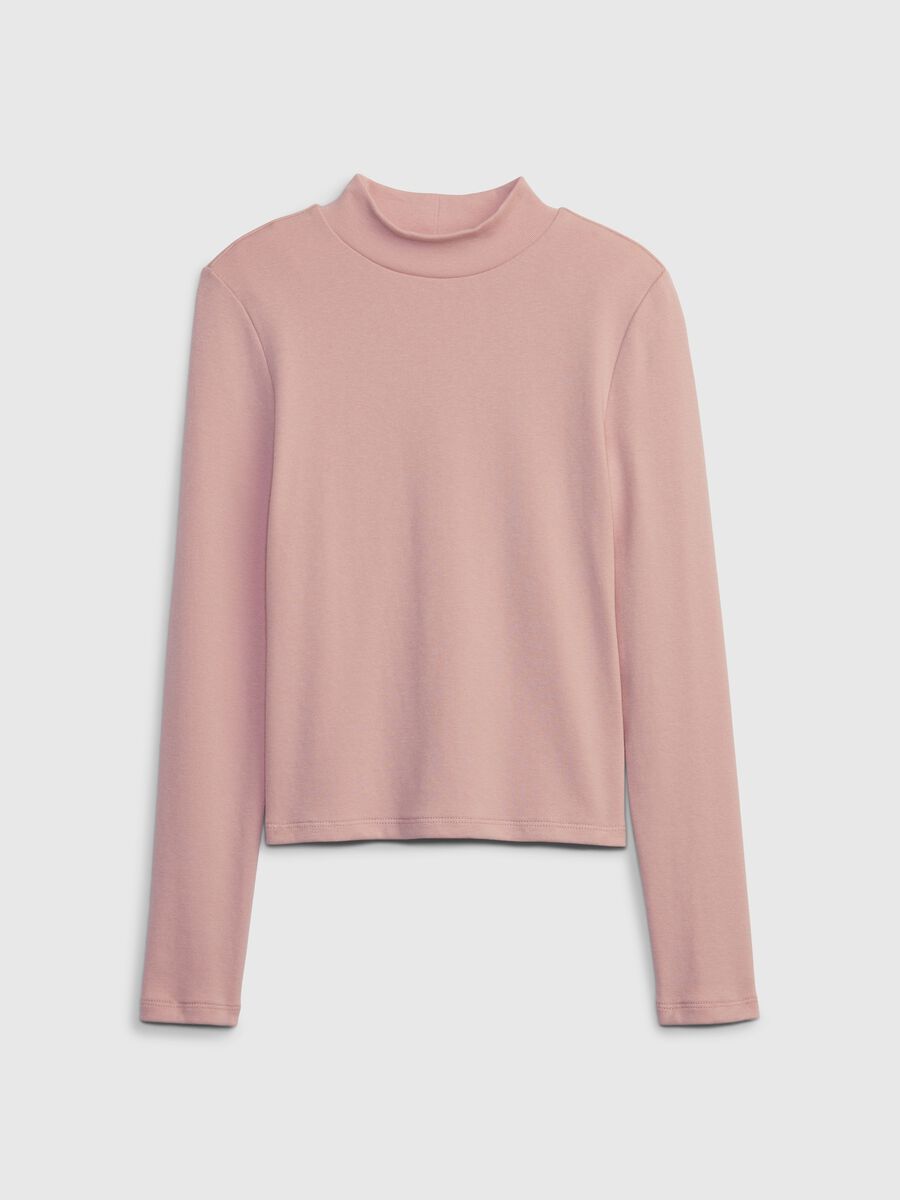 T-shirt a maniche lunghe mock neck_0