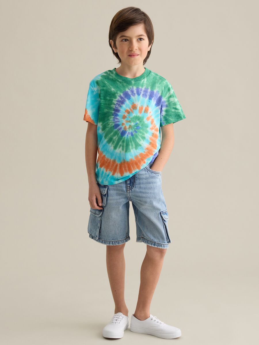 Cargo shorts in denim_1