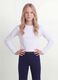 Girls&rsquo; pure cotton white T-shirt with ribbed crew neck_2