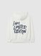 Girls' oversized pure cotton white hoodie_4
