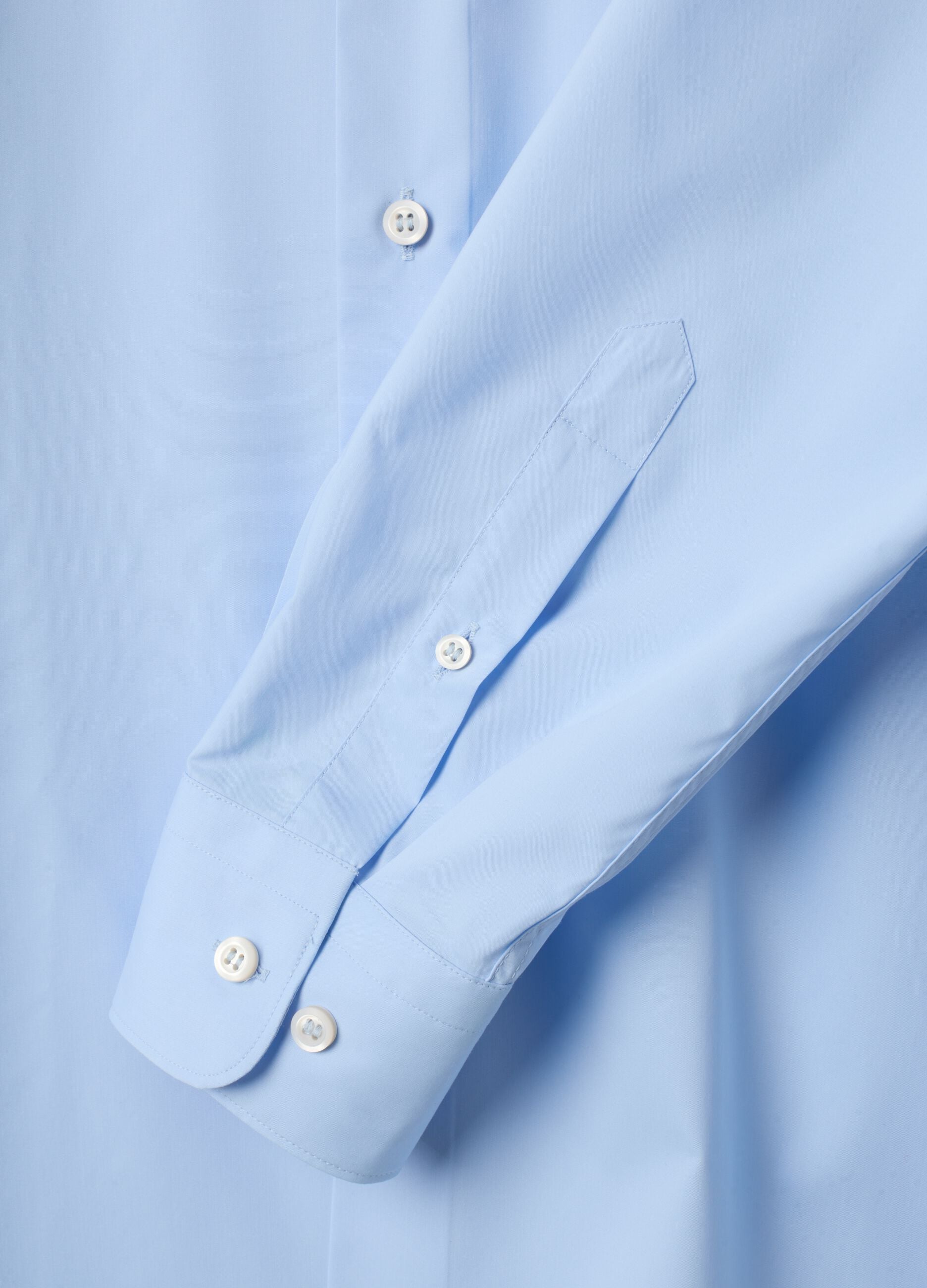 Camicia blu in misto lyocell regular fit