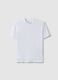 White slim fit stretch cotton T-shirt_0