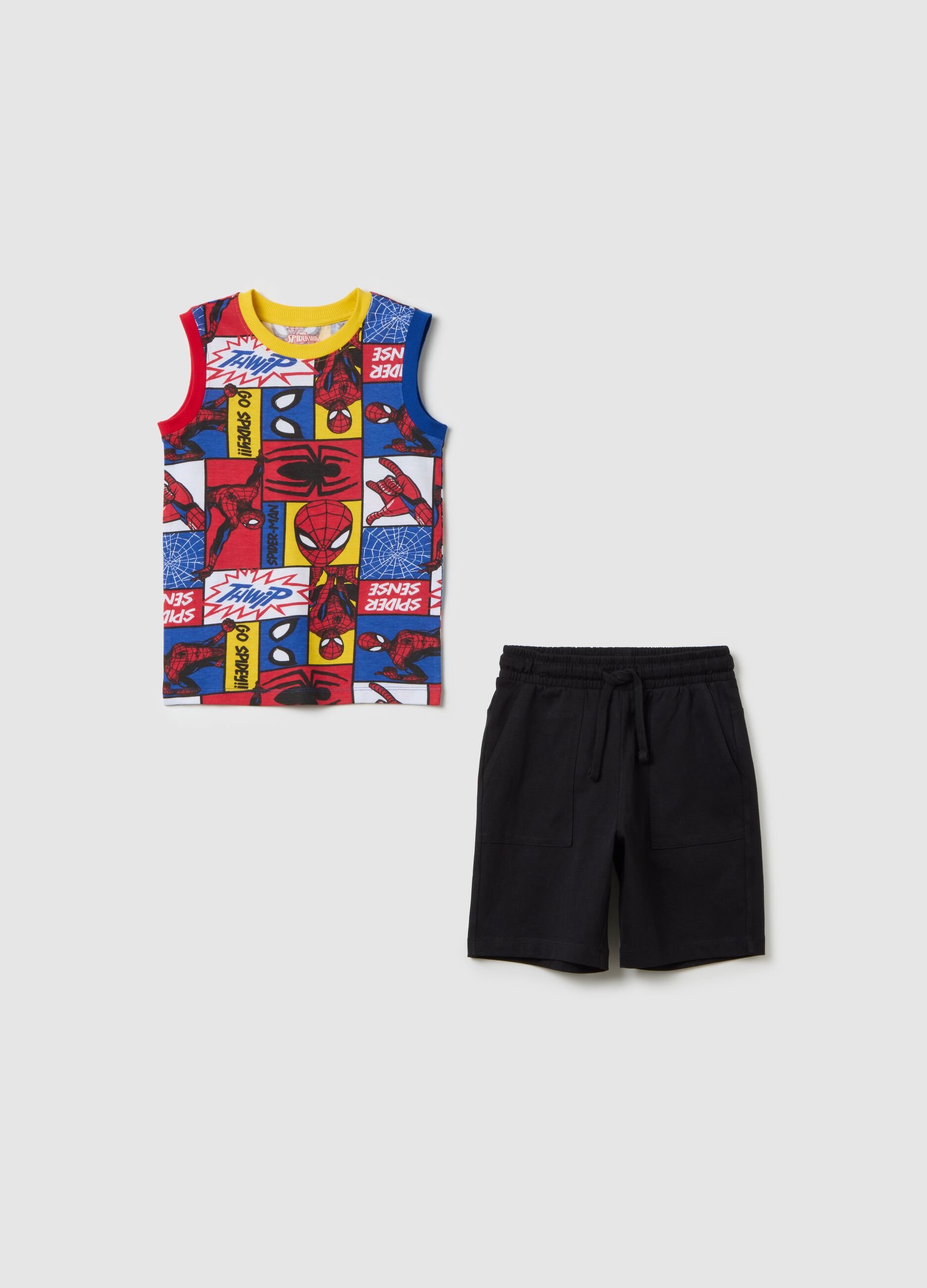 Completo estivo da bambino in puro cotone multicolor regular fit