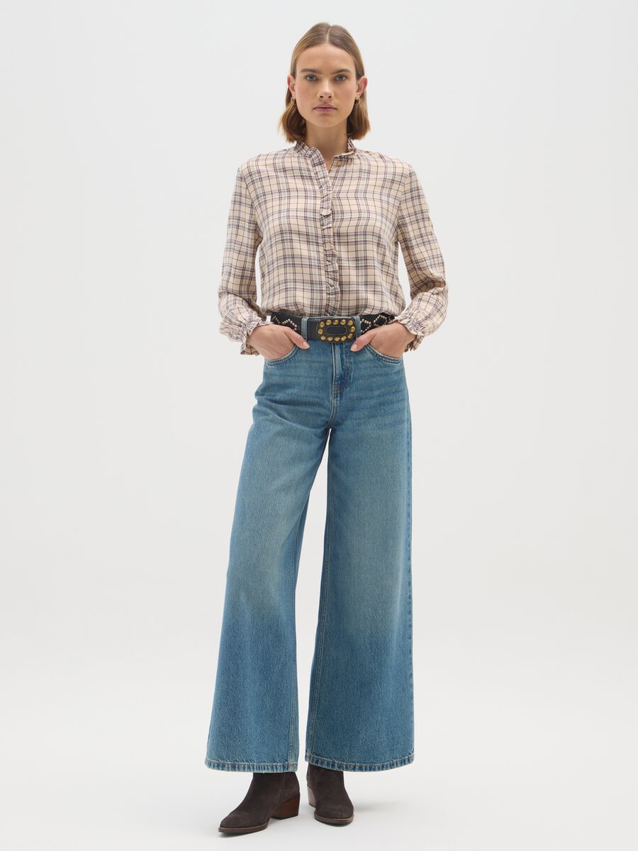 Relaxed Fit Multicolour Checked Flannel Shirt_1