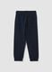 Children's regular fit blue pure cotton jogger trousers_1