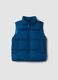Blue padded gilet with zip and high neck, regular fit_0