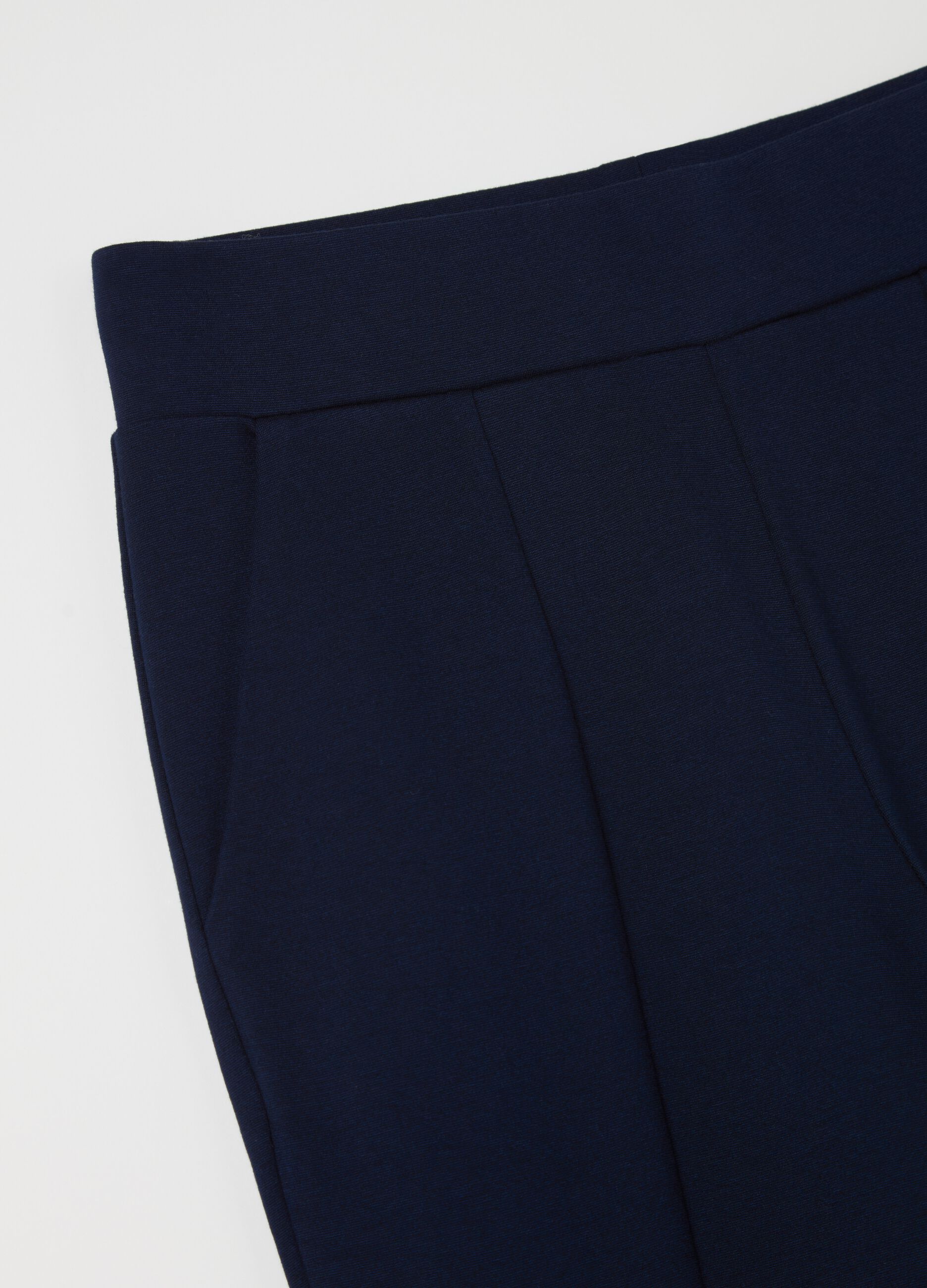 Milano-stitch leggings with raised seams