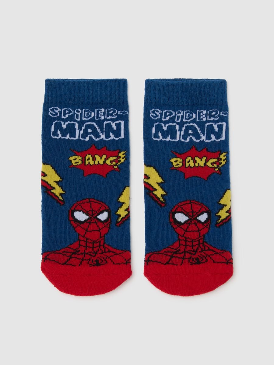 Multicolour cotton blend anti-slip socks for kids_1