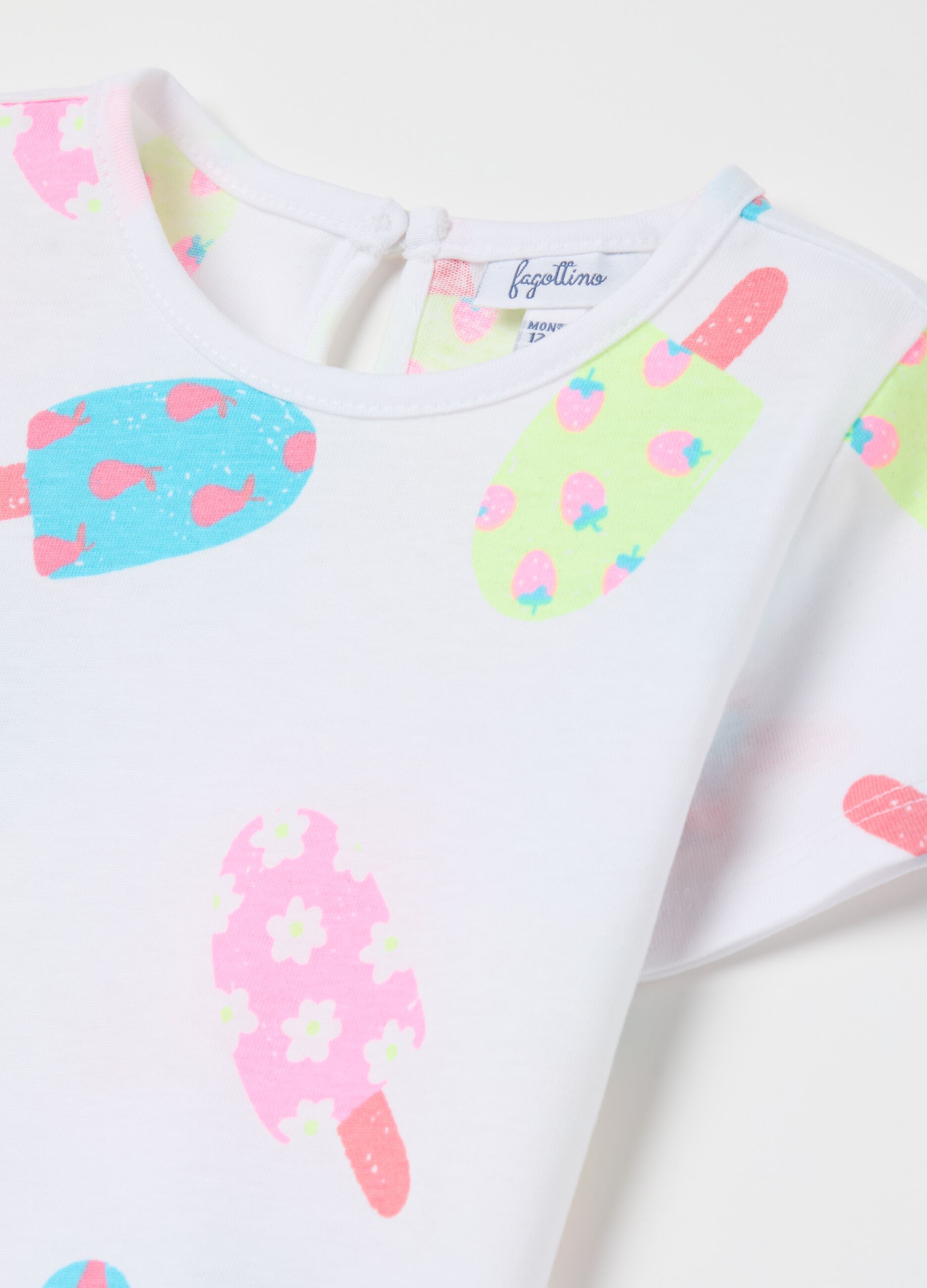 Cotton T-shirt with ice creams print
