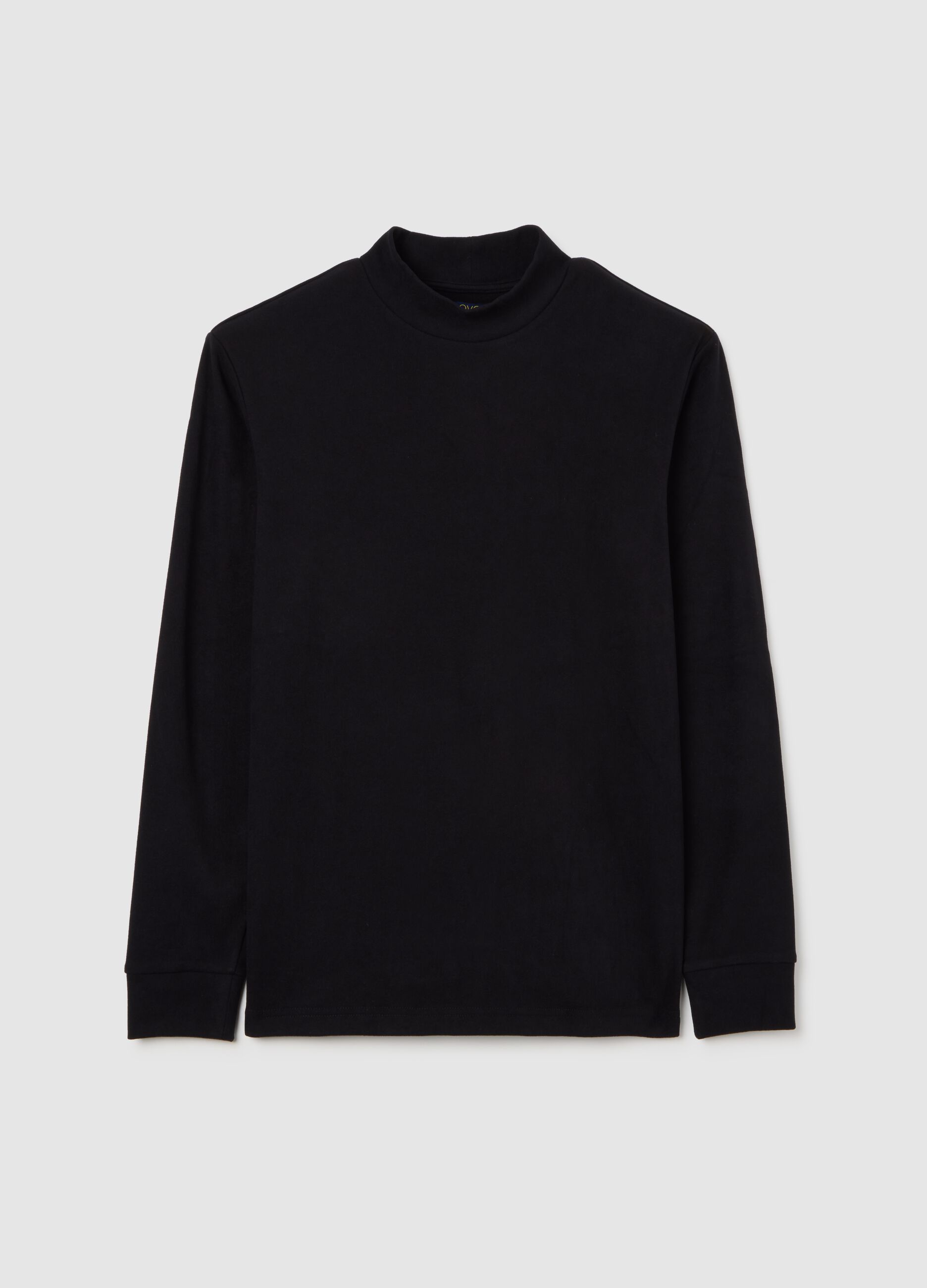 Black fleece sweatshirt regular fit