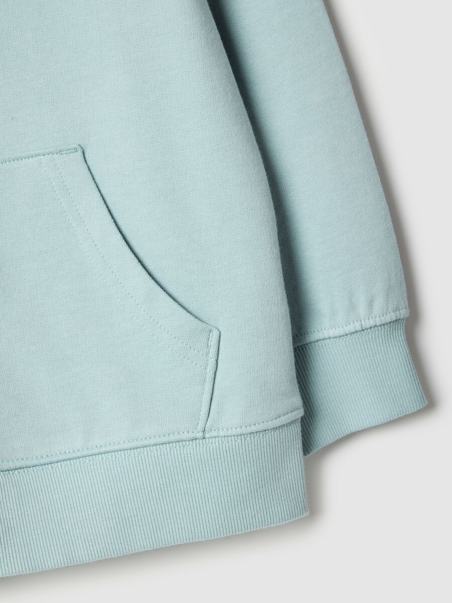 Children's blue hoodie with zip in pure cotton regular fit_3