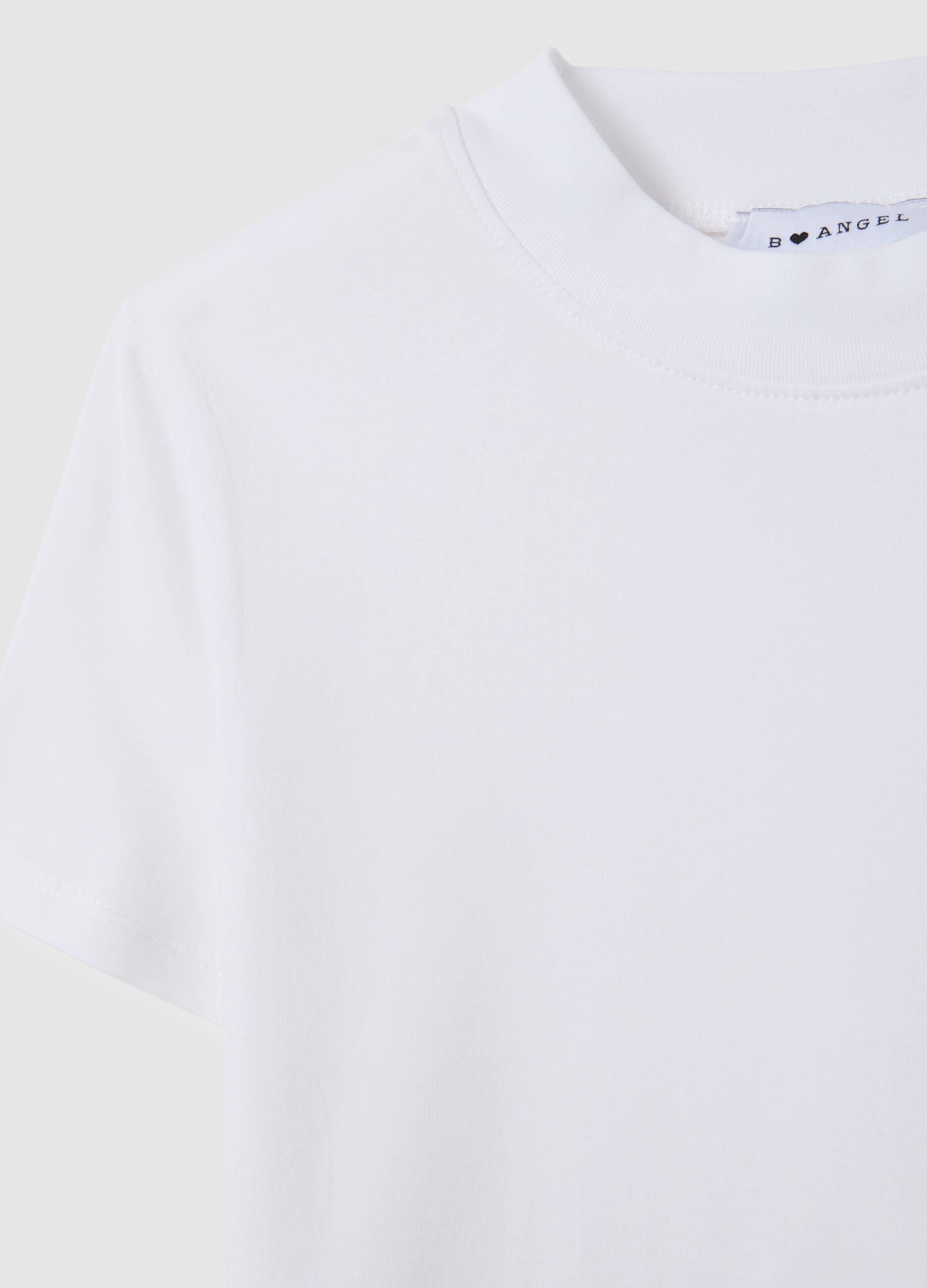White women's stretch cotton T-shirt