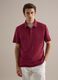 Red regular fit linen-cotton blend polo shirt_2